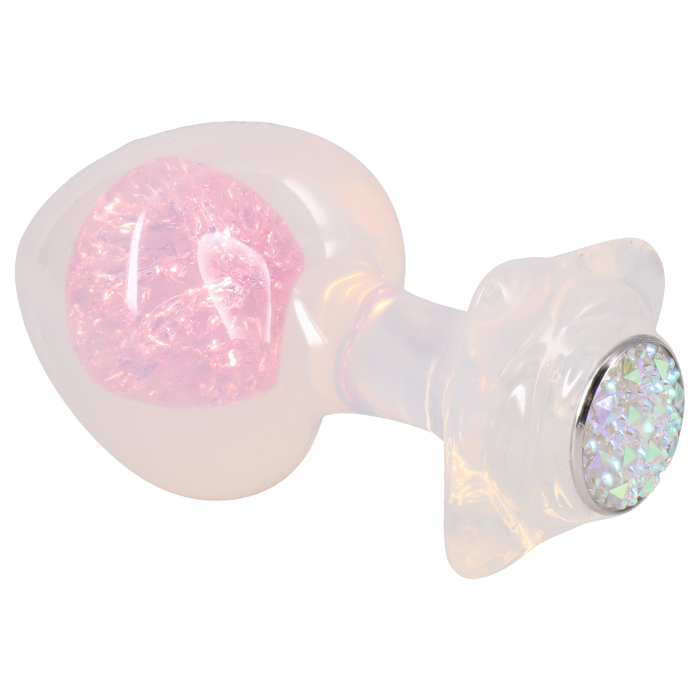 Booty Bling - Jeweled Wearable Translucent Silicone Plug - Large
