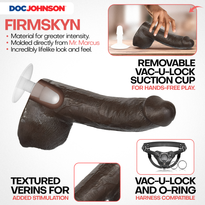 Signature Cocks - Mr. Marcus - 9 Inch Cock & Balls with Removable Vac-U-Lock Suction Cup