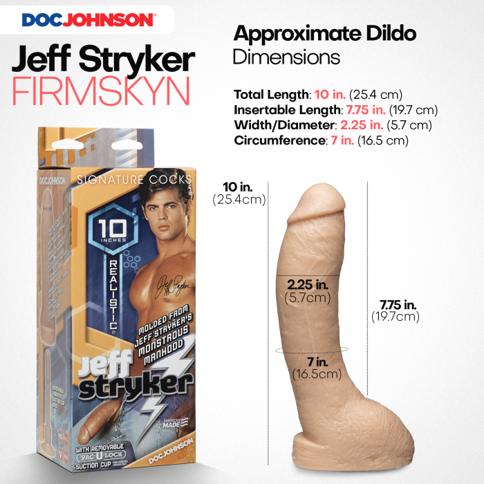 Signature Cocks - Jeff Stryker ULTRASKYN Realistic Cock with Removable Vac-U-Lock Suction Cup