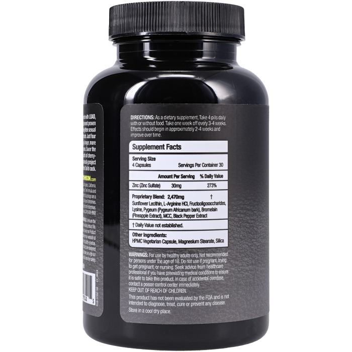 ROCK SOLID - Load - All-Natural Supplement to Increase Sperm Volume - 120 Capsules