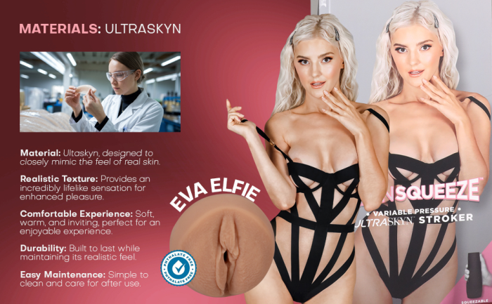 Main Squeeze - Eva Elfie - ULTRASKYN Stroker - Pussy