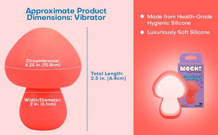 Mochi - Mushroom Vibe - 10 Function - Silicone - Rechargeable