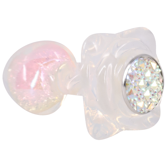 Booty Bling - Jeweled Wearable Translucent Silicone Plug - Small
