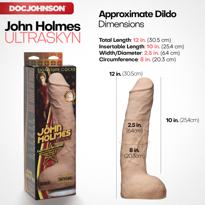 Signature Cocks - John Holmes ULTRASKYN Realistic Cock with Removable Vac-U-Lock Suction Cup
