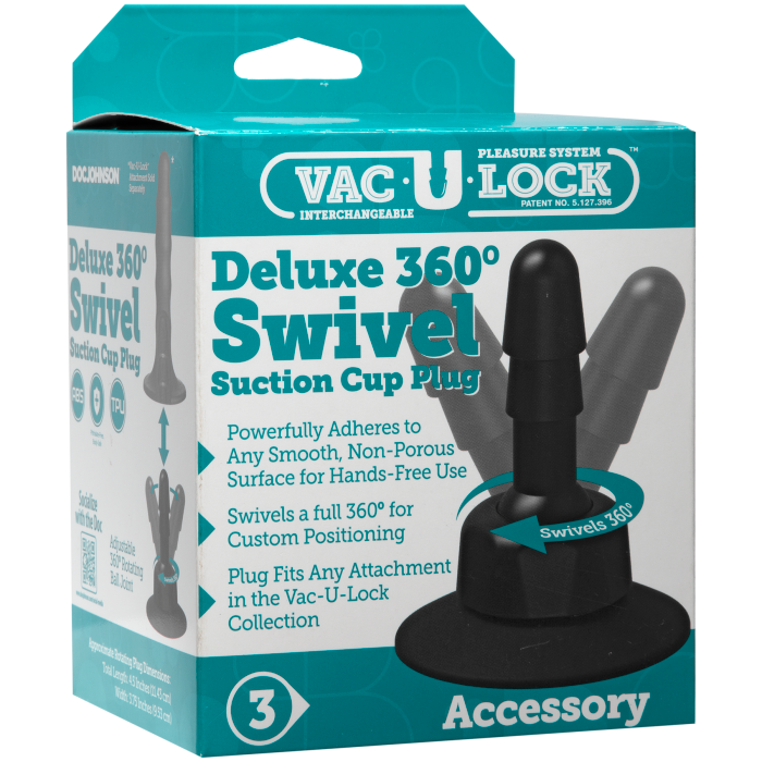Vac-U-Lock - Deluxe 360 Swivel Suction Cup Plug