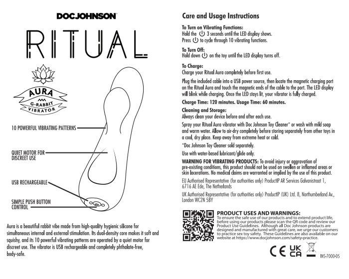 RITUAL - Aura - 10 Function G-Rabbit Vibrator
