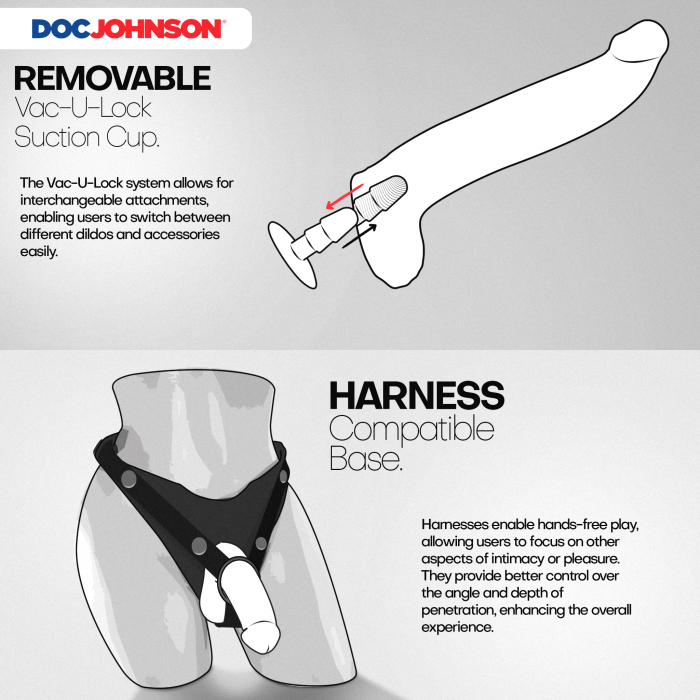 Signature Cocks - Brickzilla - 13 Inch ULTRASKYN Cock with Removable Vac-U-Lock Suction Cup