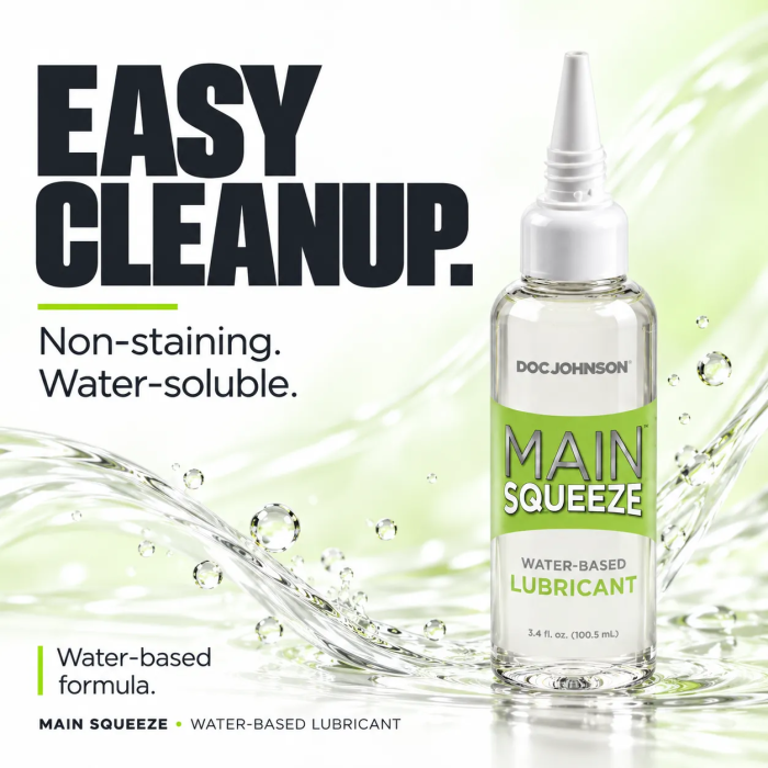 Main Squeeze - Water-Based Lubricant - 3.4 fl. oz.