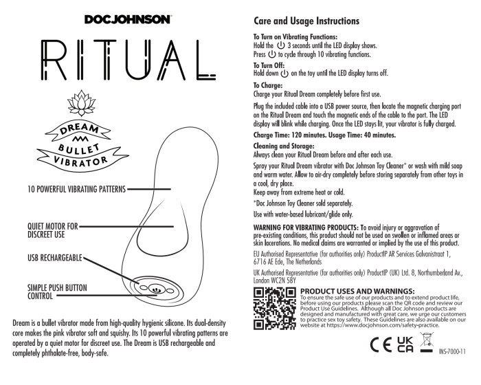RITUAL - Dream - 10 Function Bullet Vibrator