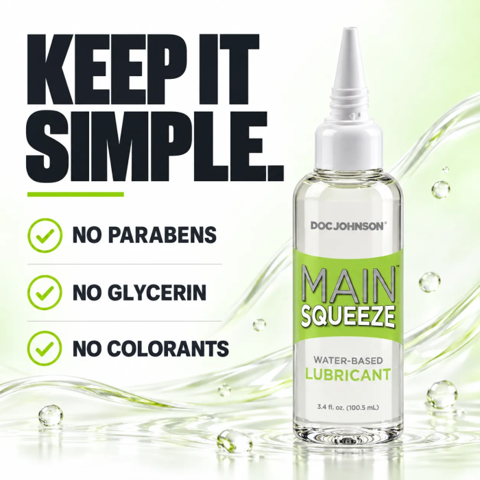 Main Squeeze - Water-Based Lubricant - 3.4 fl. oz.