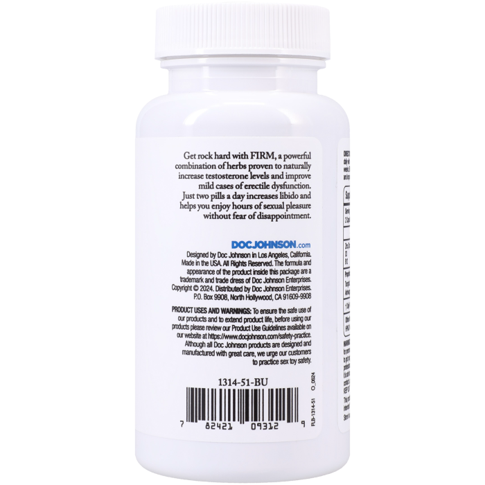 Intimate Enhancements - Firm - Erection Enhancer - Sexual Daily Supplement Formula - 60 Vegan Capsules