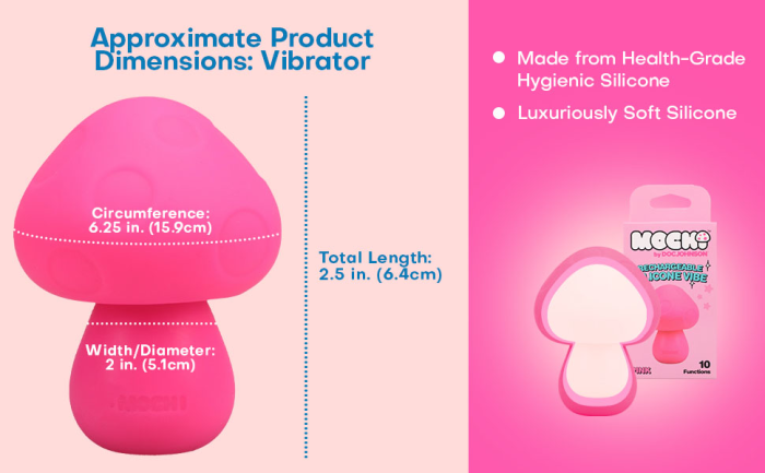 Mochi - Mushroom Vibe - 10 Function - Silicone - Rechargeable