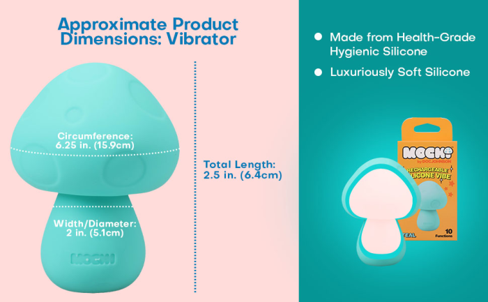 Mochi - Mushroom Vibe - 10 Function - Silicone - Rechargeable