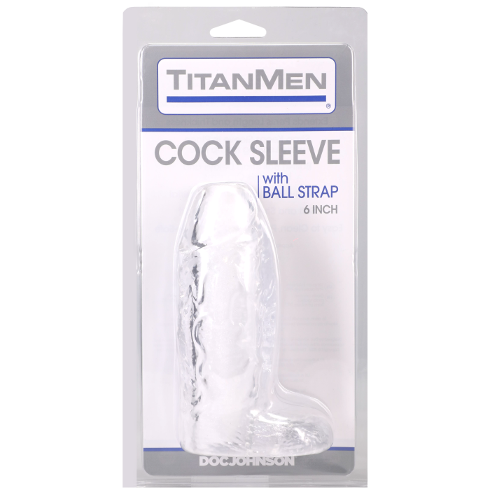 TitanMen - Cock Sleeve with Ball Strap - 6 Inch