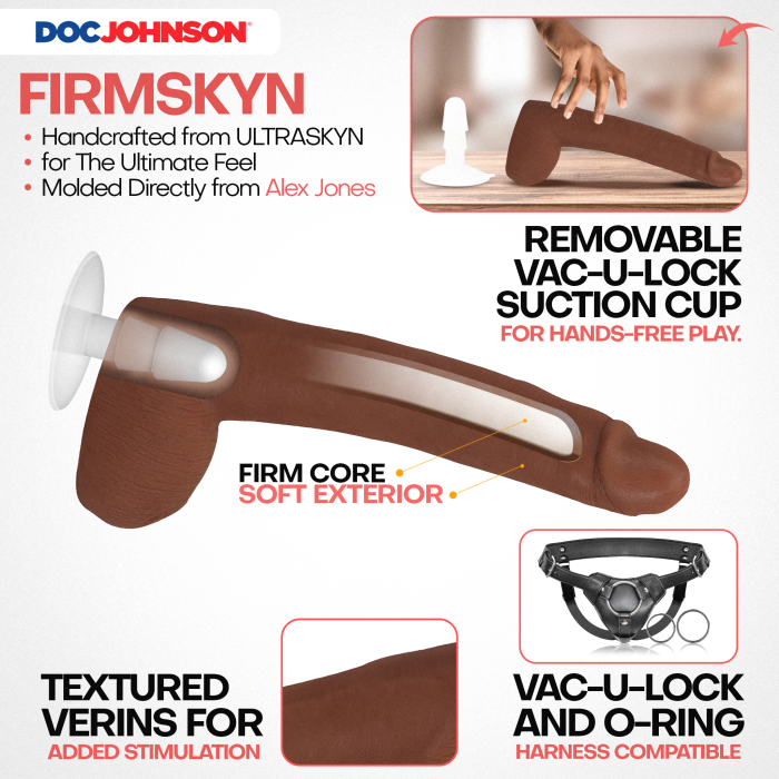 Signature Cocks - Alex Jones 11 Inch ULTRASKYN Cock with Removable Vac-U-Lock Suction Cup