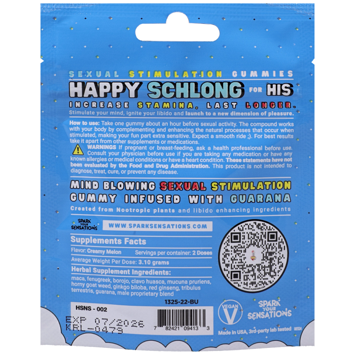 Happy Schlong (His) - Sexual Stimulation Enhancers - Creamy Melon