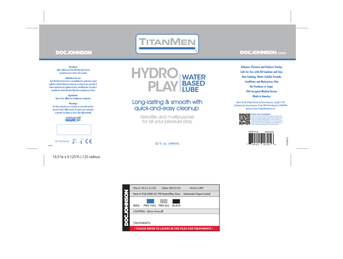 TitanMen - Hydro Play - Water Based Lube - 32 fl. oz.