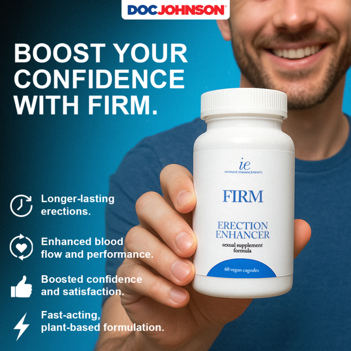 Intimate Enhancements - Firm - Erection Enhancer - Sexual Daily Supplement Formula - 60 Vegan Capsules