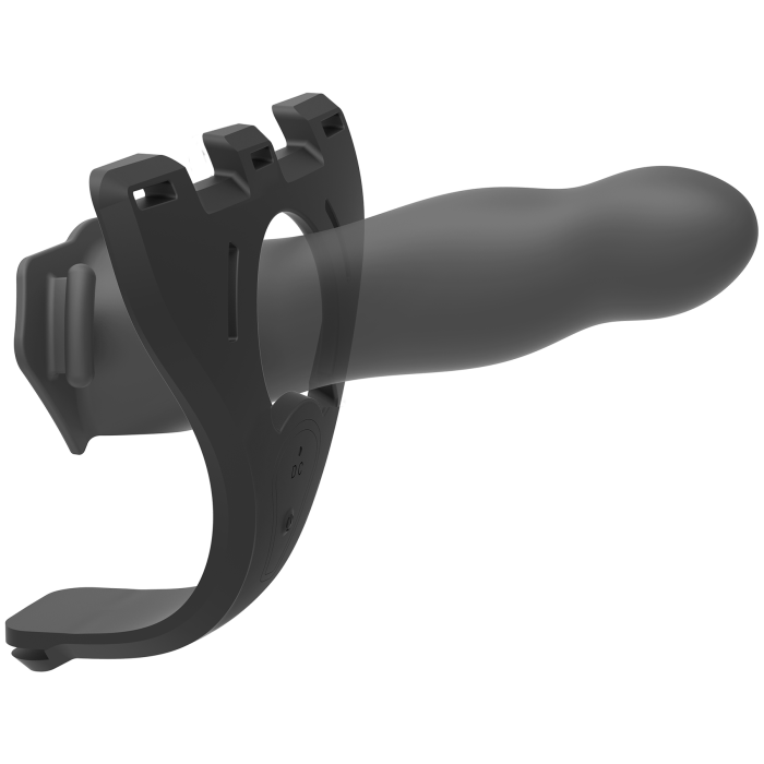 Body Extensions - BE Naughty 4-Piece Set - Rechargeable Vibrating Silicone Harness with 7" Bulbed / 7.5" Slim / 8" Large Dong