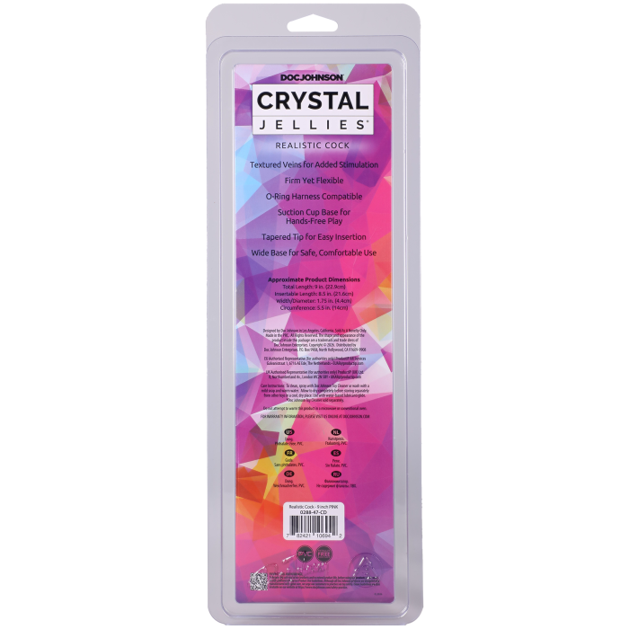 Crystal Jellies - Realistic Cock - 9 Inch