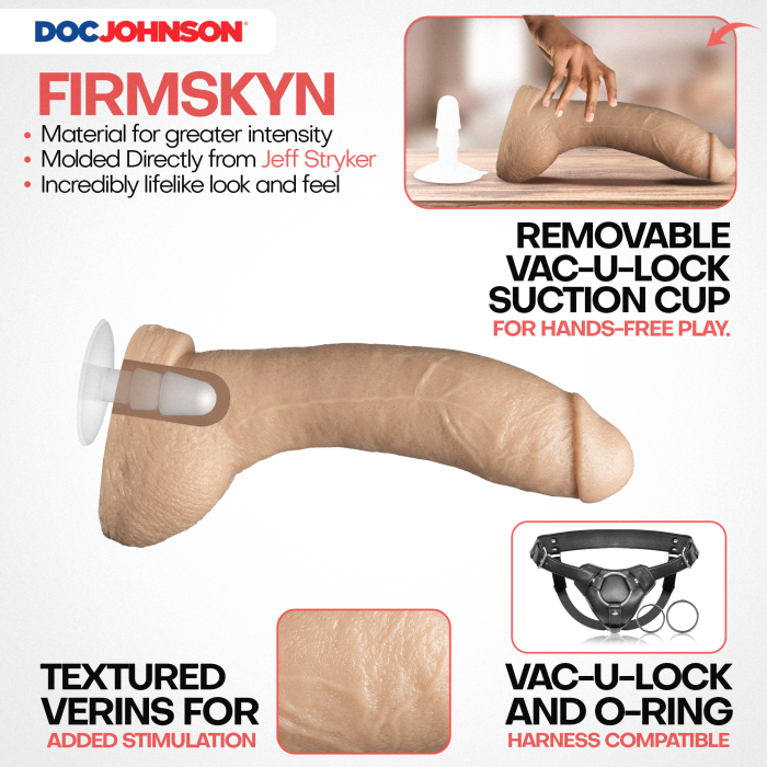 Signature Cocks - Jeff Stryker ULTRASKYN Realistic Cock with Removable Vac-U-Lock Suction Cup