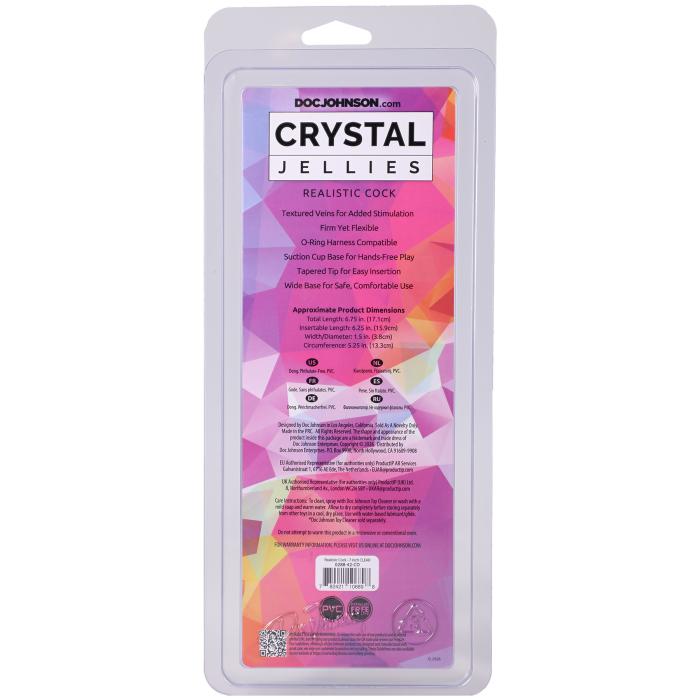 Crystal Jellies -  Realistic Cock - 7 Inch