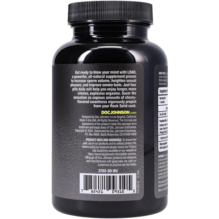 ROCK SOLID - Load - All-Natural Supplement to Increase Sperm Volume - 120 Capsules