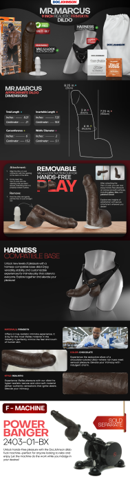 Signature Cocks - Mr. Marcus - 9 Inch Cock & Balls with Removable Vac-U-Lock Suction Cup