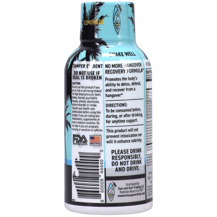 No More Hangover - 12 pack - 2 fl. oz.