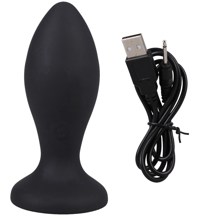 Booty Bling - Jeweled Wearable Vibrating Silicone Plug - 3 Inch