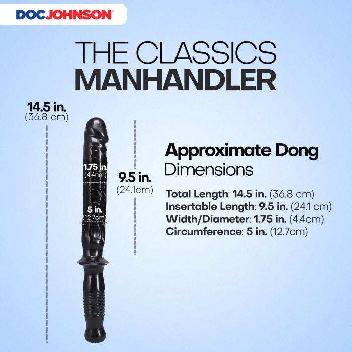 The Classic Manhandler - 10 Inch Dildo Plus Handle