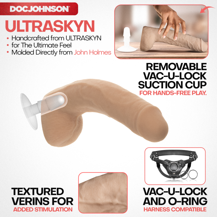 Signature Cocks - John Holmes ULTRASKYN Realistic Cock with Removable Vac-U-Lock Suction Cup