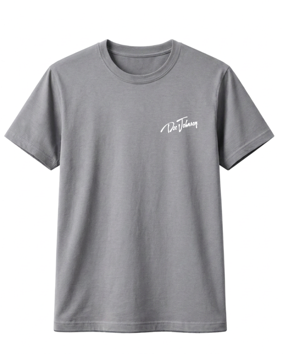 Doc Johnson Cursive T-Shirt - Gray