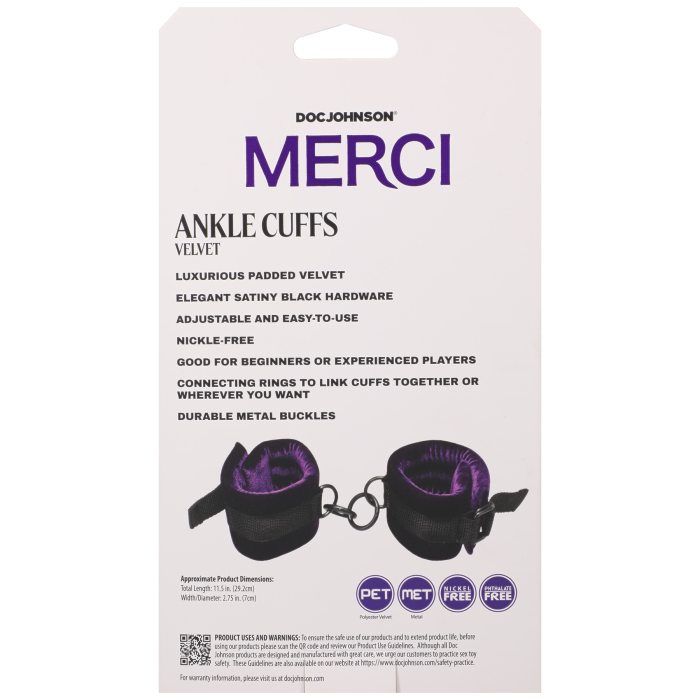 Merci - Velvet Ankle Cuffs