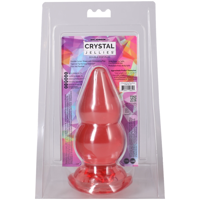 Crystal Jellies - Double Pop Plug - 6 Inch