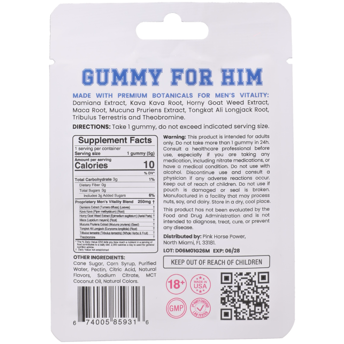 CAM'RON For Him - Pink Horse Power Enhancer - Blue Raspberry