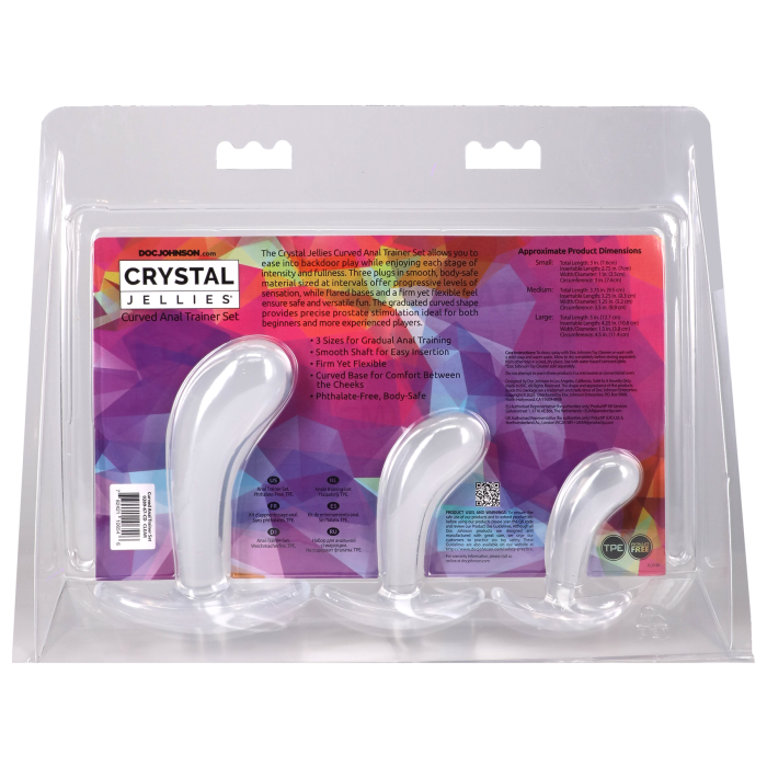 Crystal Jellies - Curved Anal Trainer Set
