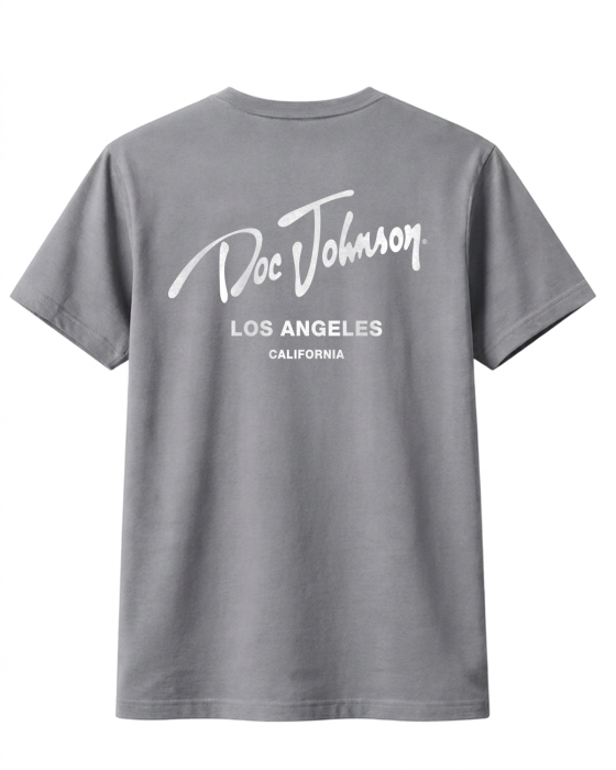 Doc Johnson Cursive T-Shirt - Gray