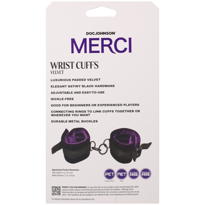 Merci - Velvet Wrist Cuffs
